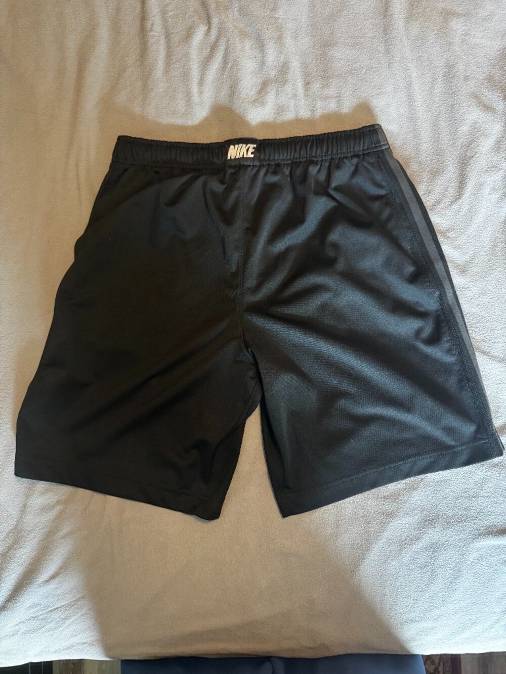 Nike Dri-FIT Black Training Shorts Embroidered Swoosh RN56323 CA05553-LARGE